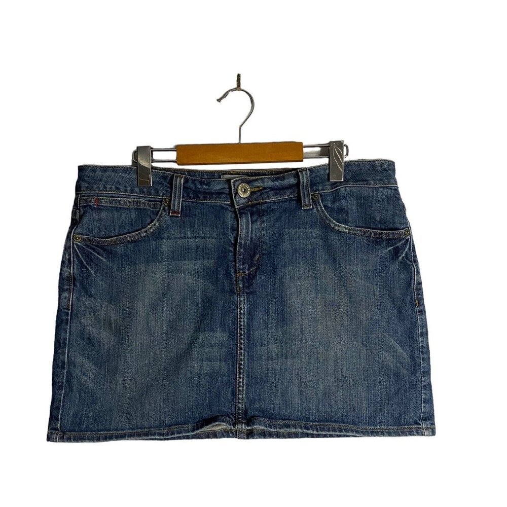Tommy Hilfiger Women's Medium Indigo Mini Denim Skirt